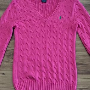 Ralph Lauren bright pink sweater size Med.